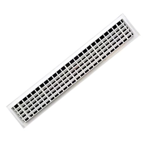 Grille d'aération rectangulaire blanche ABS premium finition volets