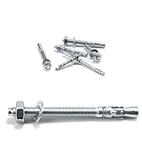 18 Stück Bolzenanker M8, Betonanker Schwerlastanker Schwerlastdübel M8x90mm, Ankerbolzen für Geländer Beton Fenster Stein Maschinen Balken Ankerschrauben Muttern Set