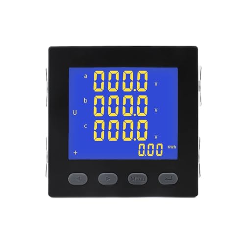 Wattheuremètre triphasé à affichage LCD pour mesurer la puissance VA et les Hz