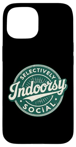 Indoorsy Selectively Social �r���e�[�W ���Љ�I �����I �X�}�z�P�[�X iPhone 15 �p