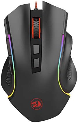 Redragon Griffin M607 Wired USB Gaming Mouse with 7 Programmable Buttons / 7200 DPI / RGB Lighting for Windows/Mac PC