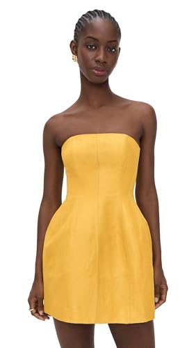 Aje Womens Baret Strapless Mini Dress Chartreuse 10