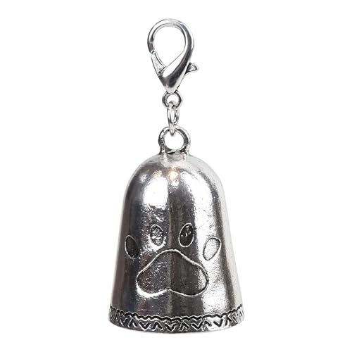 Enesco Our Name is Mud Pet Dog Blessing Bell Charm Clip Keychain, 1.76 Inch, Silver