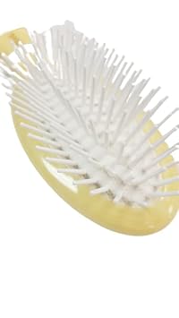Janeke Small Oval Pneumatic Brush - Marble bone