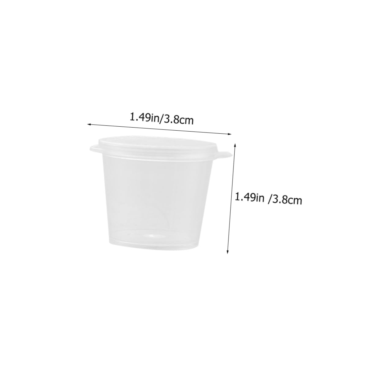 KICHOUSE 100Pcs Portable Sauce Cups Transparent Condiment Containers for Dips Dressings and Sauces Convenient Kitchen Holders for Parties Gatherings and Meal Prep