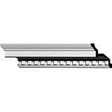 Ekena Millwork MLD02X02X03DE Dentil Crown Moulding, 2 3/4'H x 2 3/4'P x 3 7/8'F x 94 1/2'L, White