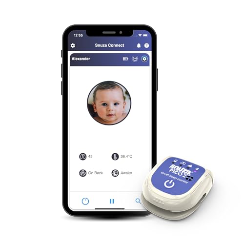 Image of Snuza Pico 2 – Smart Sleep Monitor | Connect to App Or Use As Standalone Device | Tracks Movement, Sleep Patterns, Body Position & Skin Temperature | Real-Time Alerts for Safer Sleeping