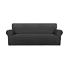 PureFit Super Stretch Sofa Slipcover – Spandex Non Slip Soft Couch Sofa Cover, Washable Furniture Protector with Non Skid Foam and Elastic Bottom for Kids, Pets （Sofa, Dark Gray）
