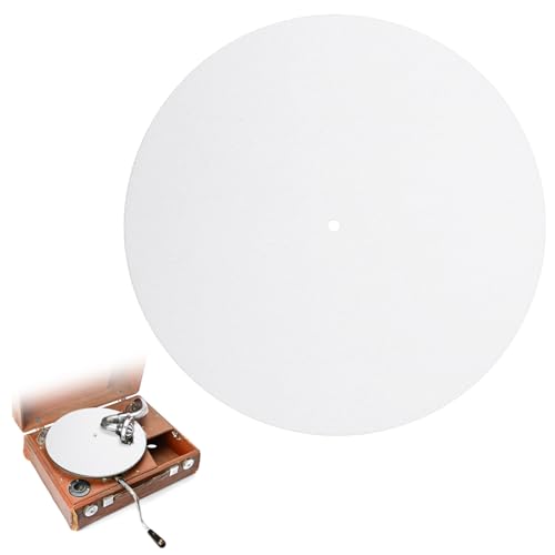 Turntable Slipmat, 12-inch Record Player Mat White Felt...