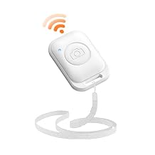EUCOS Phone Remote Shutter, Monopod Accessories Compatible with Cell Phone, Works with Most Smartphones and Tablets White iOS and Android