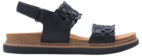 Clarks   Arwell Glide, Sandalia De las mujeres, Black Combi,