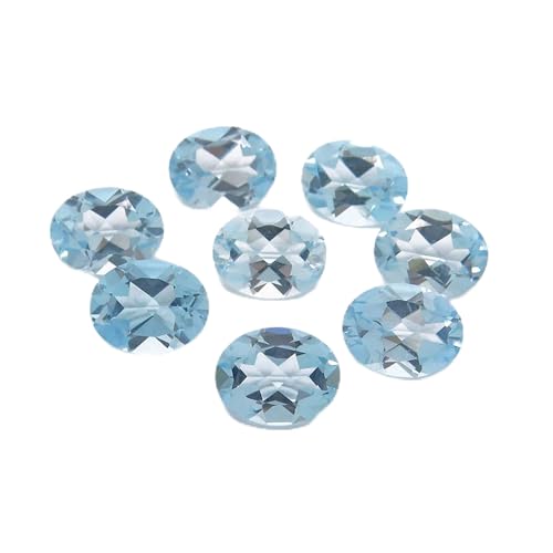 Topaze bleu ciel naturel 3x4mm taillée AAA pour remplacer une pierre perdue