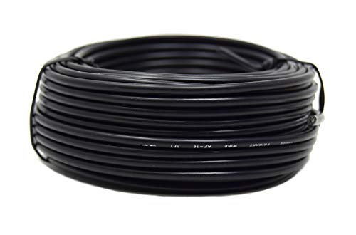 Audiopipe 50' Feet 16 Gauge Black Primary Remote Wire Car Auto Power Cable #TOP1