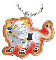 Takara Tomy Pokemon Sun & Moon Metal Keychain Figure Mascot ~1" - Solgareo