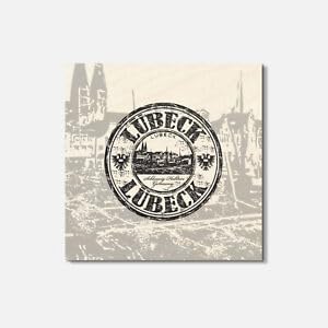 Pack of 6-2 Stickers - Lubeck Germany Grunge Travel Graphic Vinyl Decal Sticker