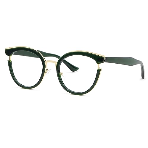 Image of Zeelool Classic Cat Eye Glasses Frame with Non-prescription Clear Lens for Women ZJGT414068