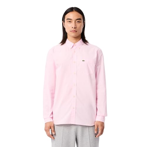 Image of Lacoste Regular Fit Gingham Poplin Shirt