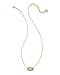 Kendra Scott Elisa Pendant Necklace for Women, Fashion Jewelry, Gold-Plated Brass, Sea Green Chrysoccola