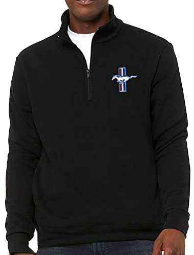 Buy Cool Shirts Ford Mustang GT 1/4 Zip Sweatshirt - No Hood