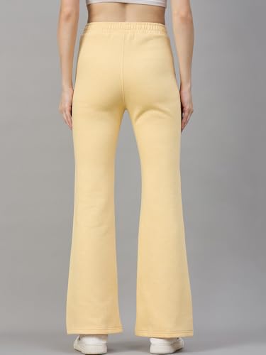 Image of 98 Degree North Women Flared Fleece Track Pants-GL1315-ALMOND