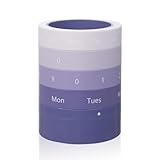 Comix Calender Pen Holder for Desk, Cute Platsic Pencil Holder, Purple Desk Organizer for Home School Office Supplies