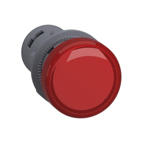 Luz indicadora XA2 roja XA2EVB4LC instalada en tableros de control de talleres y fábricas