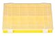 hünersdorff Sortimentskasten PP-Classic mit 12 Fächern | stabile Sortierbox für Schrauben und andere Kleinteile | feste Facheinteilung | 22,5 x 33,5 x 5,5 cm, gelb