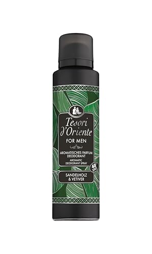 Tesori d'Oriente | Aromatisches Parfum Deodorant 'Vetiver & Sandelholz' | For Men | 48h Schutz | Wellness-Ritual für Körper & Sinne | 150ml