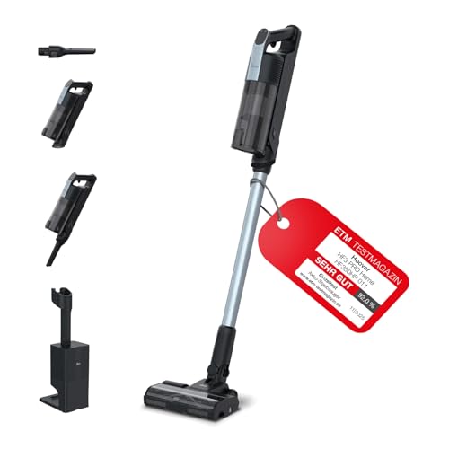 Hoover Akku-Staubsauger kabellos HF3 Pro Home mit 3L automatischer Staubentleerungs- & Ladestation, bis zu 60 Min. Laufzeit, HEPA13-Filter, Anti-Twist, Doppel-Kantenreinigung, Parkfunktion [HF350HP]