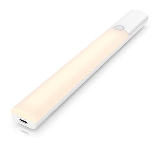 Brandson - LED Schrankbeleuchtung mit Bewegungsmelder - Unterbauleuchte Unterschrankleuchte – mit Akku – Lichtsensor – PIR Infrarotsensor Bewegungssensor 120°