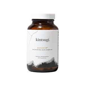 Kintsugi KeraNew Nourishing Hair Complex- Help Combat Signs of Aging Hair, Supplement for Strong, Voluminous Strands- Supports Healthy, Fuller Looking Hair w/ Keratin, Collagen, & Biotin (60 Capsules)