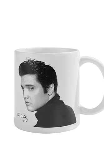 Taza de cerámica Elvis Presley con diseño retrato 315 ml miniatura 2
