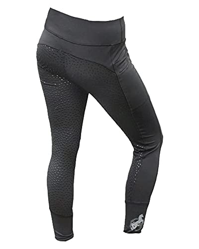 One Stop Equine Shop, Women's Veronica Euro Fullseat Tights, Black XL