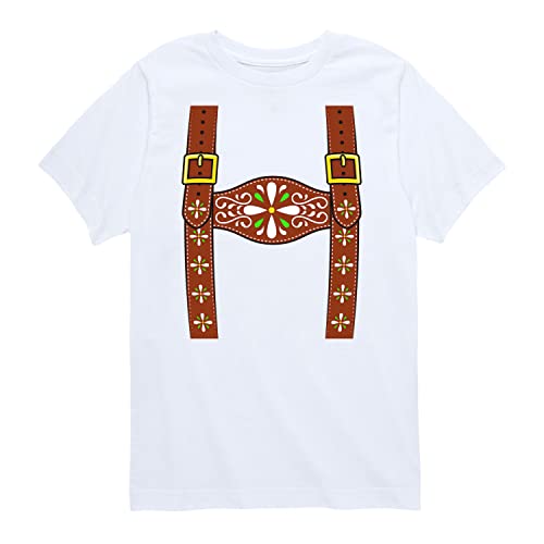 Instant Message - Lederhosen - Toddler Short Sleeve T-Shirt - Size 3T White #TOP17