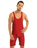 Lejafay Men's One Piece Swimsuit Bikini Water Sports Super Speed Dry Charm Men Surfing Clothes Red XX-Large