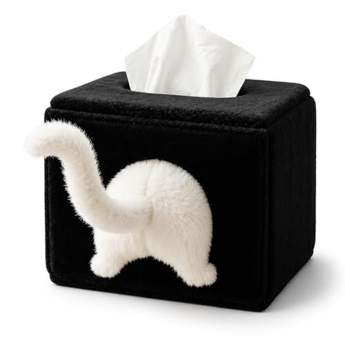 Adkoat Cute Plush Cat Tissue Box Cover