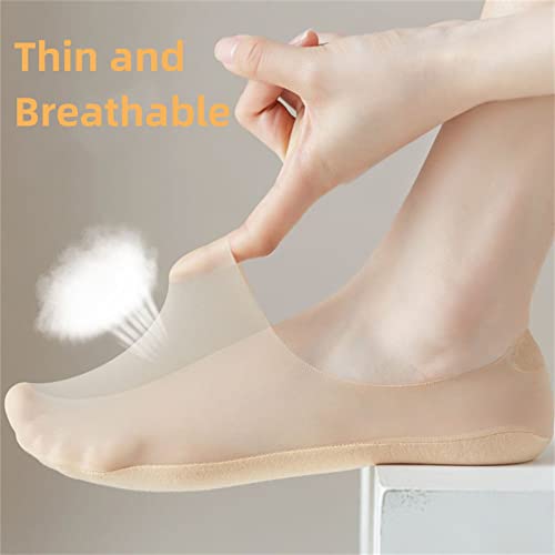 Qulse Invisible Ice Silk Breathable Socks,Non Slip Ice Silk Socks For Women 4/9 Pairs,Ultra-Thin Shallow Mouth Invisible Socks (As1, Alpha, M, Regular, Regular, Multicolor,9 Pairs) #TOP4