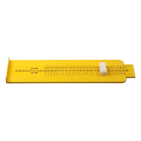 JS Homewares All Ages Children to Adults EU/UK Yellow Foot sizer and measure device Cover