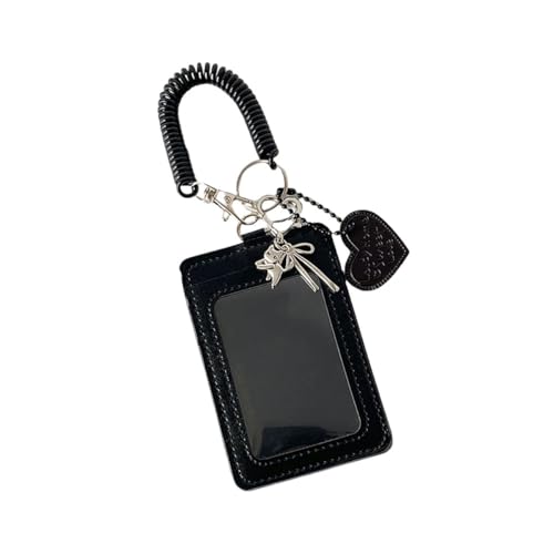 Porte Badge Rigide avec Spirale Poignet,Porte Carte d'Identité,Étui Protection pour Navigo,Cartes Étudiant,Album Idole Kpop,Porte-Clés Photo et Porte-Carte...