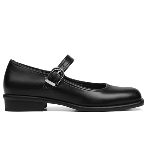 Mary Jane Flats with Adjustable Ankle Strap Womens Slip on Mary Janes Dressy Comfortable Square Toe Ballet Flats Shoes for Women Dance Shoes2
