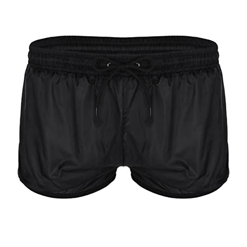 Men's See Through Bikini Briefs Transparent Drawstring Swim Trunks Beach Shorts Underwear