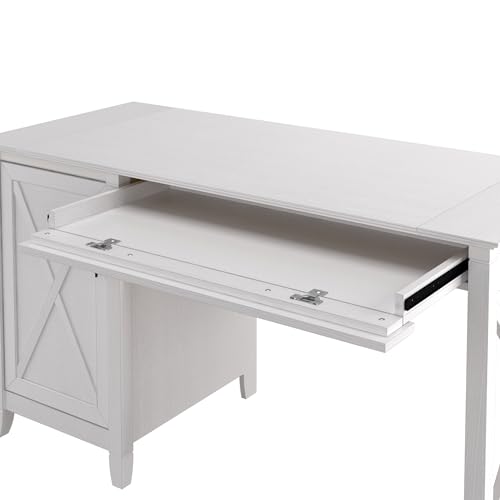 image for Bush Furniture Key West Computer Desk with Storage | Farmhouse PC Tabl
