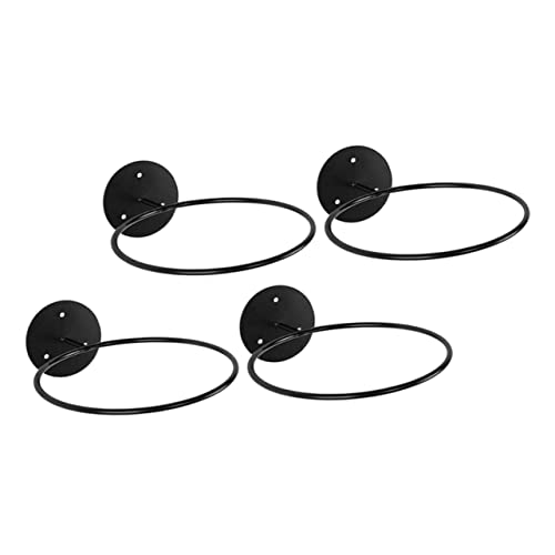 SUPVOX 4pcs Wall Mount Basketball Rack Durable Iron Holder for Football Volleyball and Sports Ball Display Space Saving Storage for Home and Retail Use