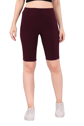 Image of TRASA Women's Cotton Fashion Biker Workout Cycling Shorts, Avialable Sizes: S,M,L,XL,2XL,3XL
