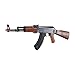 Lancer Tactical Gen 2 Airsoft Steel AK-47 Airsoft AEG Rifle with Battery & Charger 370-390 FPS-Faux Wood (LT-728-G2)