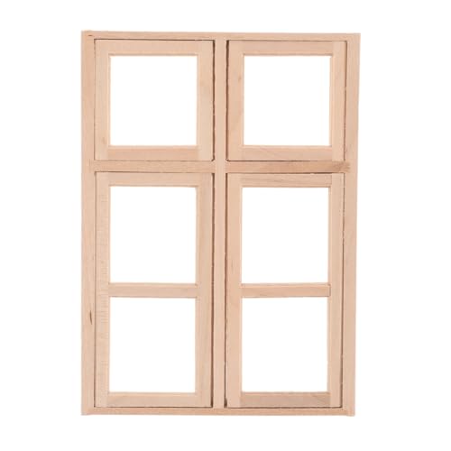 Fenêtre en bois miniature 1/12 Totority aux finitions artisanales pour vitrine