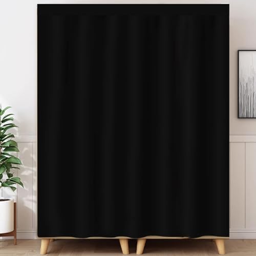 Pucaru Autoadhesivo Cortinas Cocina, Cortinas Cortas con, Cortina Armario en Varios Tamaños, Ideal para Armarios y Estanterías