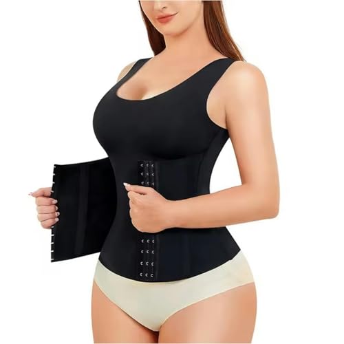 LYBQFZ Fajas Reductoras Mujer Trainer De Cintura Corset Shapewear Abdomen Control Cosapero Cantelón De Cintura para La Cintura-Negro-SG