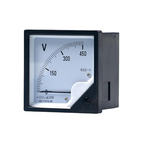 Voltmètre analogique DC 6C2 0-1000V cadran 80x80mm pour armoire électrique