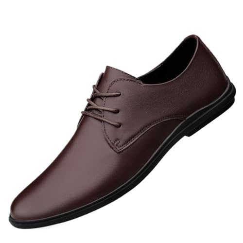 Men's Oxford Leather Dress Shoes Lace Up and Slip-On Comfortable Non-Slip Business Casual Loafers